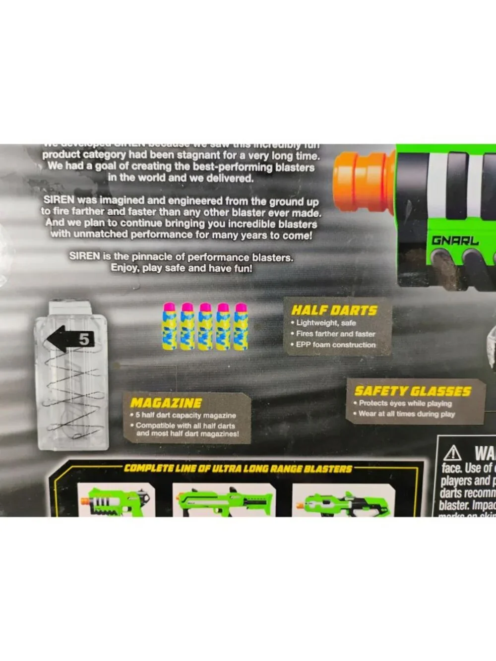 Siren Gnarl Mini Pump Blaster With Half Darts & Accessories